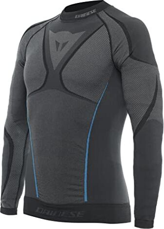 Dainese Dry LS Maglie Termiche, Nero/Blu, M Uomo