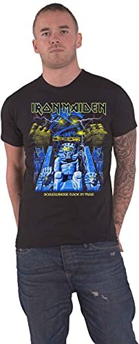 Iron Maiden T Shirt Back in Time Mummy Band Logo Nuovo Ufficiale Uomo Nero Size XL