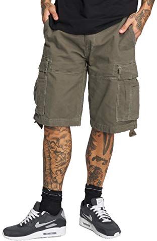 Brandit Vintage Shorts Basic Pantaloncini Cargo Uomo, Verde (Oliv), 6XL