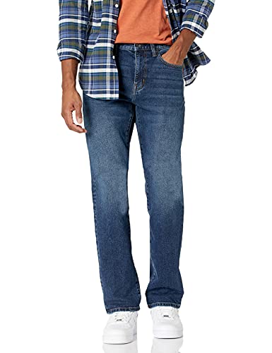Amazon Essentials Jeans Slim t con Taglio Bootcut Uomo, delavé Medio, 40W / 30L