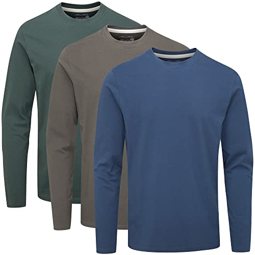 Wilson T-Shirt Girocollo Semplice a Maniche Lunghe in Confezione da 3 (XL, Dark Essentials 31 (0822))