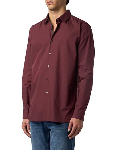 HUGO Ekoy, Camicia Uomo, Dark Brown148, 46