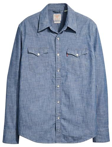 Levis Barstow Western Standard, Uomo, Grant Mid Blue Chambray, XS