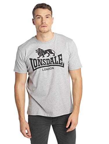 Lonsdale Logo T-Shirt Grigio Melange M (UK S)