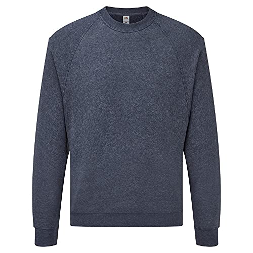 Fruit of the Loom Felpa con maniche raglan, da uomo, blu scuro, L