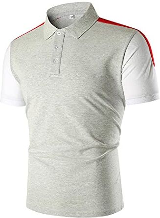 U/D Polo T-Shirt Estiva da Uomo Camicie Classiche Uomo Magliette da Lavoro e da Casa Camicia da Cerimonia Uomo Maglie a Manica Corta da Tennis Maglietta da Golf Top Casual Moda (L, C)