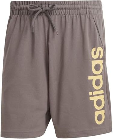 Adidas Aeroready Essentials Single Jersey Linear Logo Shorts, Pantaloncini Uomo, Charcoal, 3XL