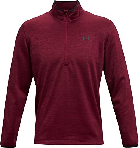 Under Armour Men's Armour Fleece ½ Zip T-Shirt, Lega Rosso/Nero (626), S Tall Uomo