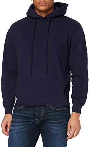 Fruit of the Loom Hooded Sweat Felpa con Capuccio, Blu (Deep Navy), XL Uomo