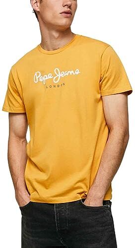 Pepe Jeans Eggo N, T-Shirt Uomo, Giallo (Ochre Yellow),S