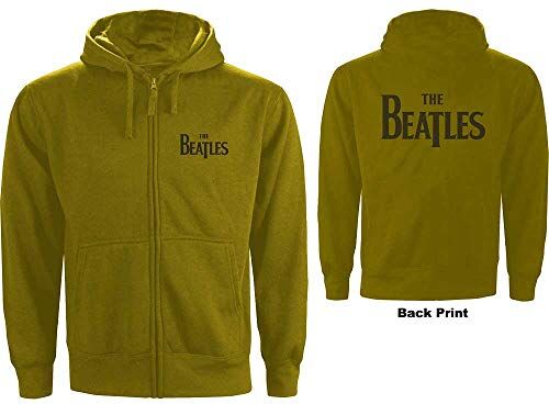 Beatles the Felpa # L Unisex Green # Drop T Logo