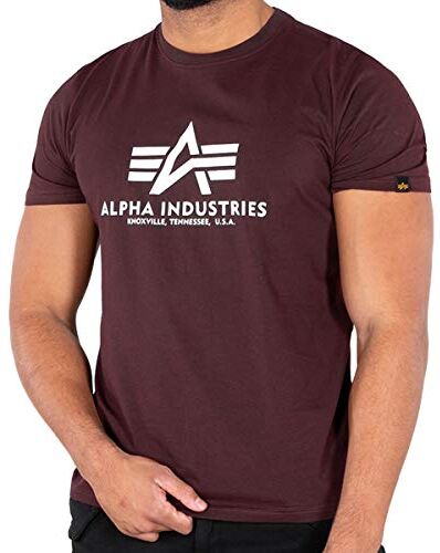 Alpha Maglietta Basic Uomo T-Shirt, Marrone Profondo, 3XL