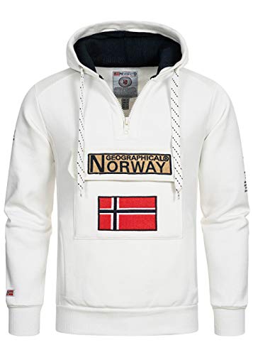 Geographical Norway Felpa, Bianco GN, L Uomo