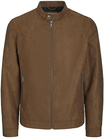 Jack & Jones JJEROCKY Clean Jacket Noos Giacca, Cognac/Detail:Fake Suede, XL Uomini