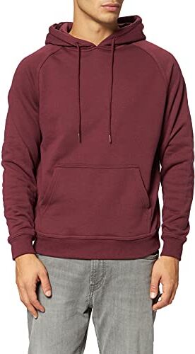 Urban Classics Felpa con Cappuccio per Uomo, Invernale, Hoody Tinta Unita, Basic Casual Style, Colore: cherry, Taglia: XXL