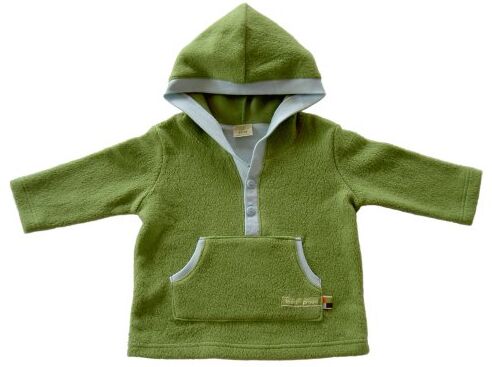 loud + proud Maglietta Teddy a maniche lunghe con cappuccio in 100% cotone organico, unisex, Verde (Grün (Grün)), 50/56