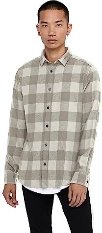 Only Onsgudmund LS Checked Shirt Noos Camicia, Bianco Antico, M Uomo