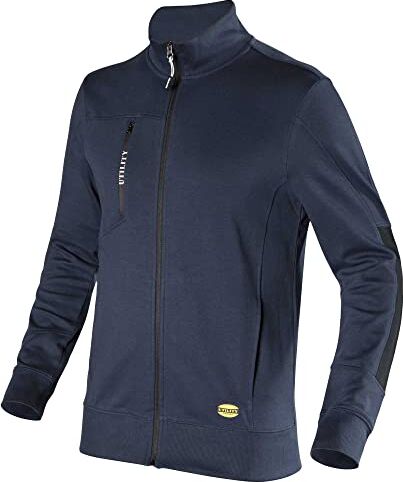 Diadora Utility  Felpa Leggera da Lavoro Sweatshirt Zip litework  (XL, Blu)