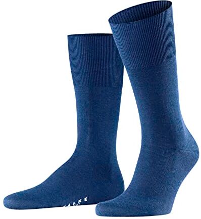 Falke Airport M SO lana cotone tinta unita 1 paio, Calzini Uomo, Blu (Royal Blue 6000), 45-46