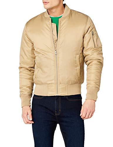 Urban Classics Basic Bomber Jacket, Giacca Uomo, Beige, XL