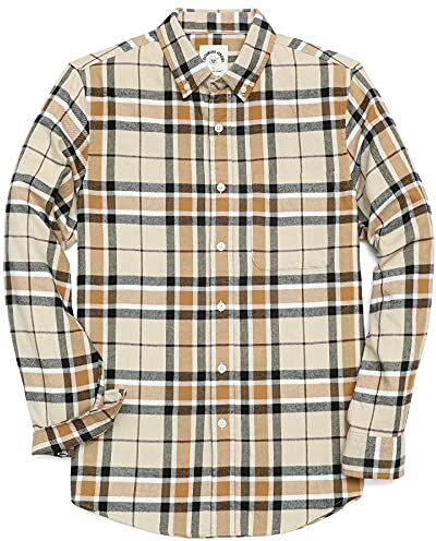 Dubinik ® Camicie Flanella Uomo Camicia Flanella Uomo Quadri Camicia a Maniche Lunghe in Pile dalla Regular Fit