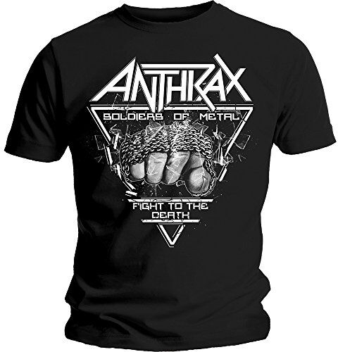 Anthrax T-Shirt # L Black Unisex # Soldier Of Metal Ftd