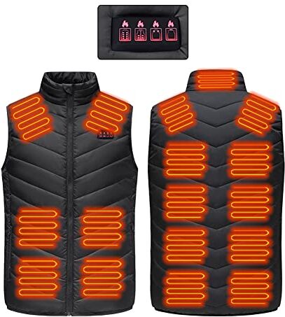 Fafeicy Gilet Riscaldato Leggero da Uomo, Gilet Riscaldante Elettrico Ricaricabile Intelligente, Gilet Riscaldante Elettrico Unisex Impermeabile (XL)