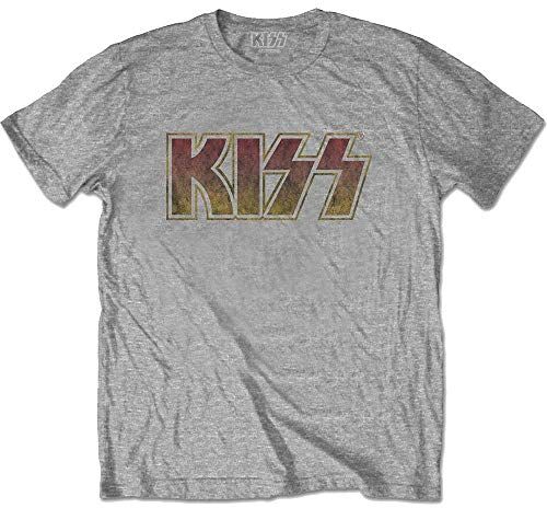 Kiss T-Shirt # Xl Grey Unisex # Vintage Classic Logo