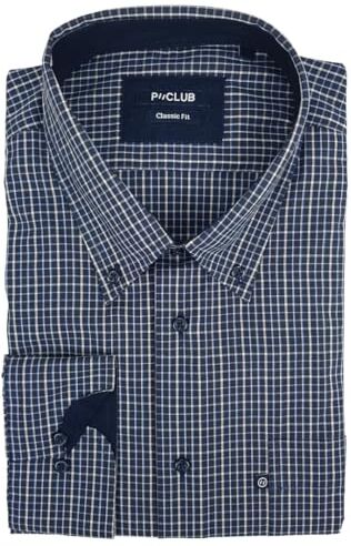 Rionero Camicia da Uomo 100 Cotone Manica Lunga Classica Elegante Taschino XXL XXXL m l (XXL 934)