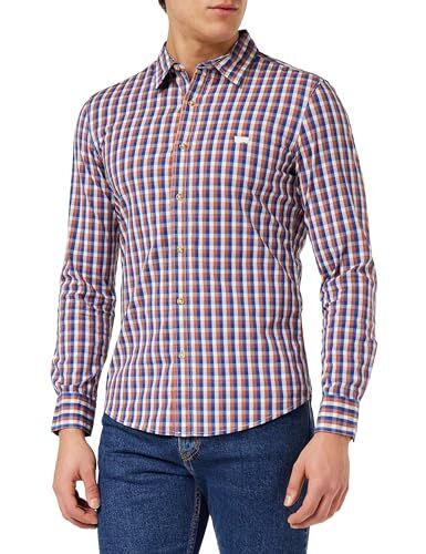 Levis Long-Sleeve Battery Housemark Slim, Uomo, Apollo Plaid Limoges, XL