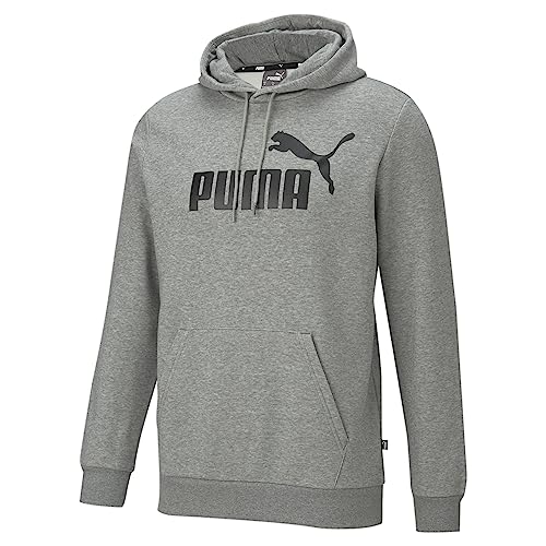 Puma Ess Big Logo Hoodie FL, Maglia di Tuta Men's, Grey, L