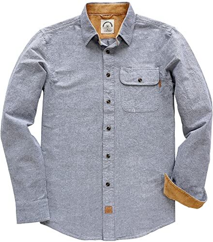 Dubinik ® Camicia Flanella Uomo Quadri Camice in Flanella Uomo Regular Fit Casual Cotone Manica Lunga Bottoni Shirt in Pile