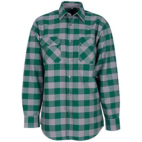 Planam Taglia 41/42 camicie uomo quadrato verde zinco modello