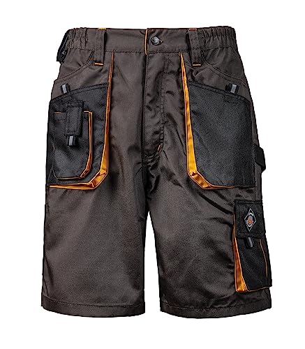 Stenso Emerton Pantaloncini da Lavoro Uomo Pantaloncini Lavoro Uomo Pantaloni Corti da Lavoro Uomo Shorts Uomo Cargo Pantaloni Lavoro Uomo Corti Cargo Uomo Corti Grigio/Nero/Giallo Dorato 50