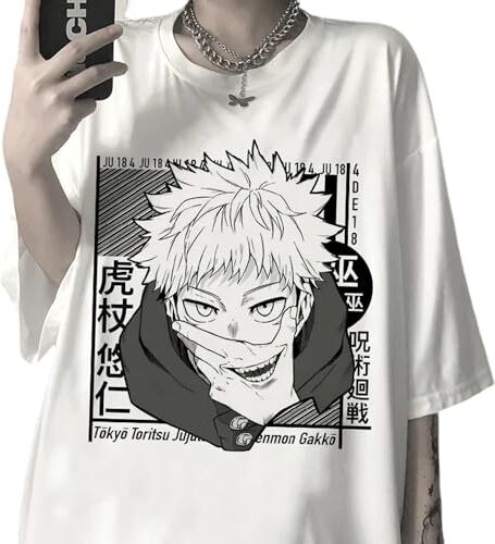 AWANO Limitless Breaker Toji Fushiguro Uomini T Shirt Anime Humor Tee Shirt O Neck T-Shirts Puro Cotone Abbigliamento Estivo-color10 XS