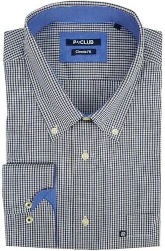 Rionero Camicia da Uomo 100 Cotone Manica Lunga Classica Elegante Taschino XXL XXXL m l (L 695)