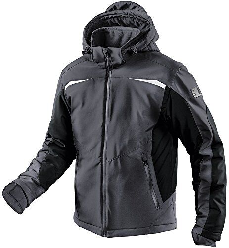 KÜBLER Workwear KÜBLER WEATHER Giacca softshell antracite, taglia XS, giacca da lavoro unisex in tessuto misto, giacca softshell antivento e impermeabile