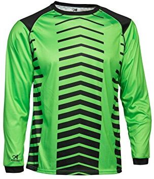 Asioka 156/17 Maglietta da Portiere a Maniche Lunghe, Unisex Adulto, Unisex Adulto, 156/17 Verde FL./Negro M, Verde Fluo/Nero, M