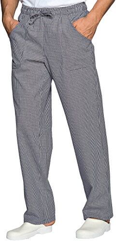 Isacco Pantalone con elastico Pied de Poule, Pied de Poule, XXL, 65% Poliestere 35% Cotone, 190 gr/m²