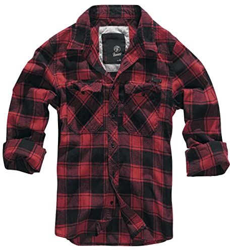 Brandit Checkshirt, Camicia Uomo, Rosso (Red/Black), 6XL