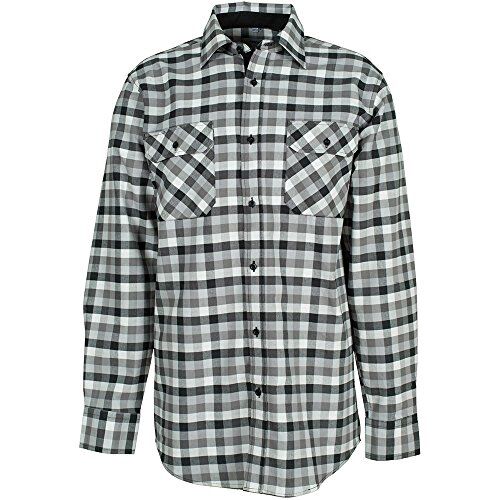 Planam Taglia 49/50 Uomo Camicie Country Camicia Manica Lunga Nera a Quadretti Modello