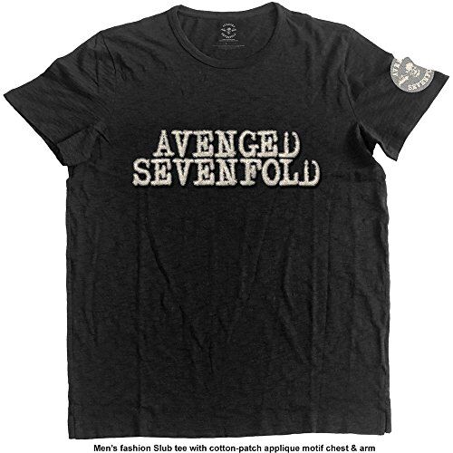Avenged Sevenfold T-Shirt # Xl Black Unisex # Logo & Death Bat