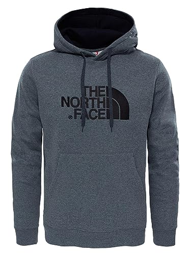 The North Face Felpa con Cappuccio Drew Peak, Uomo, TNF Medium Grey Heather (Std)/TNF Black, XS