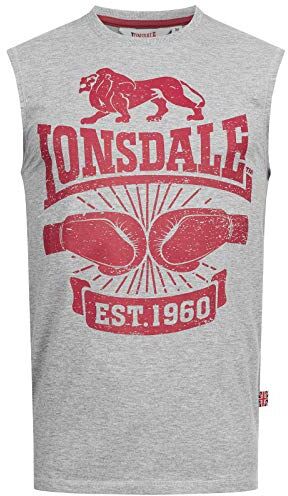 Lonsdale Maglietta da Uomo Cleator Grigio (Marl Grey) L