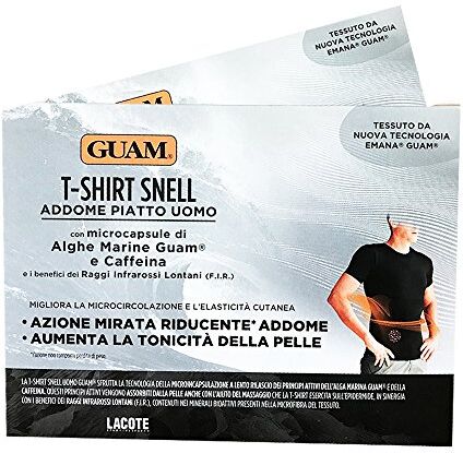 Guam T-Shirt Snell Uomo Colore Nero con microcapsule di Alghe Marine e Caffeina (L/XL (50-52))