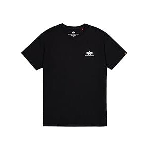 Alpha Maglietta Basic T Small Logo per Uomo Black Alpha Maglietta Basic T Small Logo per Uomo Black