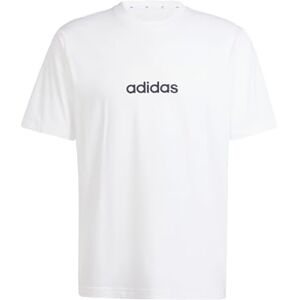 Adidas Homme Essentials Linear Single Jersey Tee, White/Black, XXL Adidas Homme Essentials Linear Single Jersey Tee, White/Black, XXL