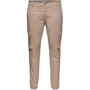 Only Male Pantaloni Cargo ONSCAM Stage Cargo Cuff PK 6687, Cincillà, 34W x 32L Only Male Pantaloni Cargo ONSCAM Stage Cargo Cuff PK 6687, Cincillà, 34W x 32L