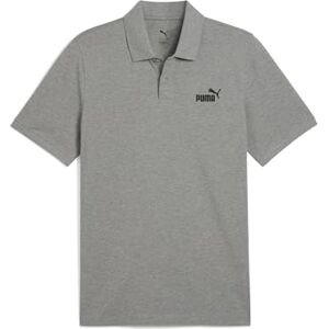 Puma Ess No. 1 Logo Pique Polo, Polo Uomo, Medium Gray Heather, Puma Ess No. 1 Logo Pique Polo, Polo Uomo, Medium Gray Heather,