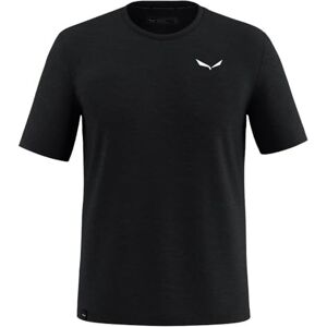 Salewa Eagle Minilogo Maglietta in Lana Merino, Taglia M, Colore: Nero Salewa Eagle Minilogo Maglietta in Lana Merino, Taglia M, Colore: Nero